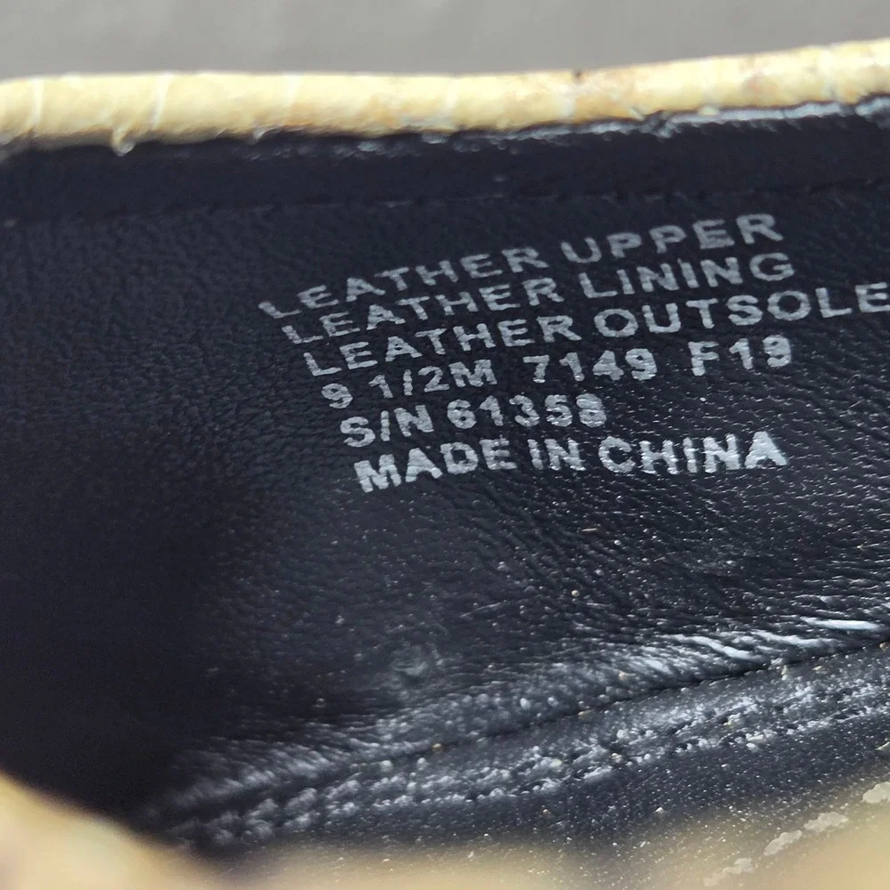 Tory Burch Minnie Snake Embossed Leather Ballet Flats Black Cap Toe 9.5M 7149